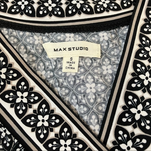 Max Studio Geo Print 3/4 Sleeve Dress - Picture 4 of 11